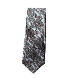 Vintage Christian Dior Elegant Paisley Men's Tie 100% Silk Made in USA 55in NWOT